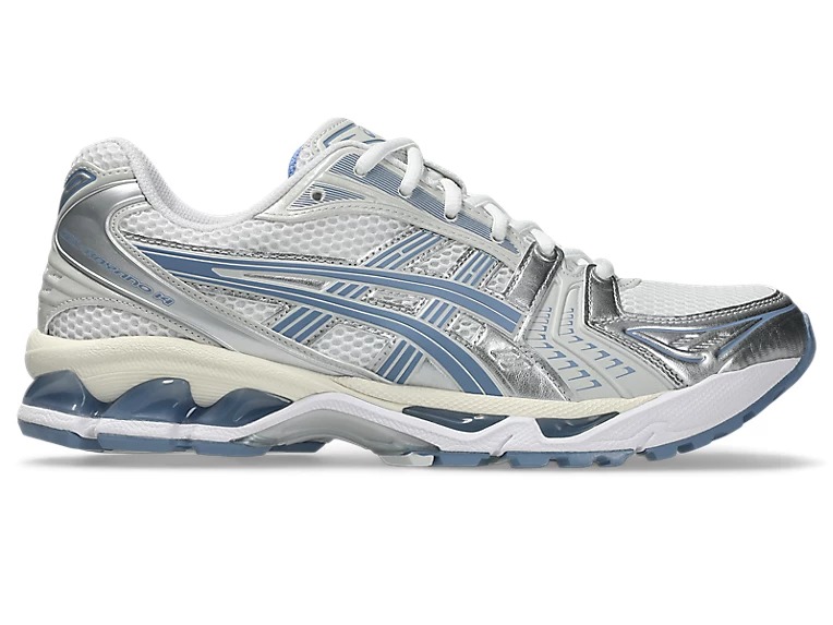 ASICS GEL-KAYANO 14 White Light Navy side view
